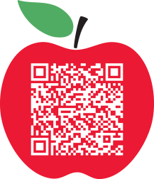 Apple with QR Code